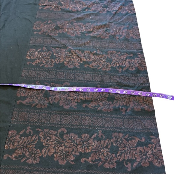 Vintage Black and Red Pencil Maxi Wrap Skirt - Picture 10 of 13